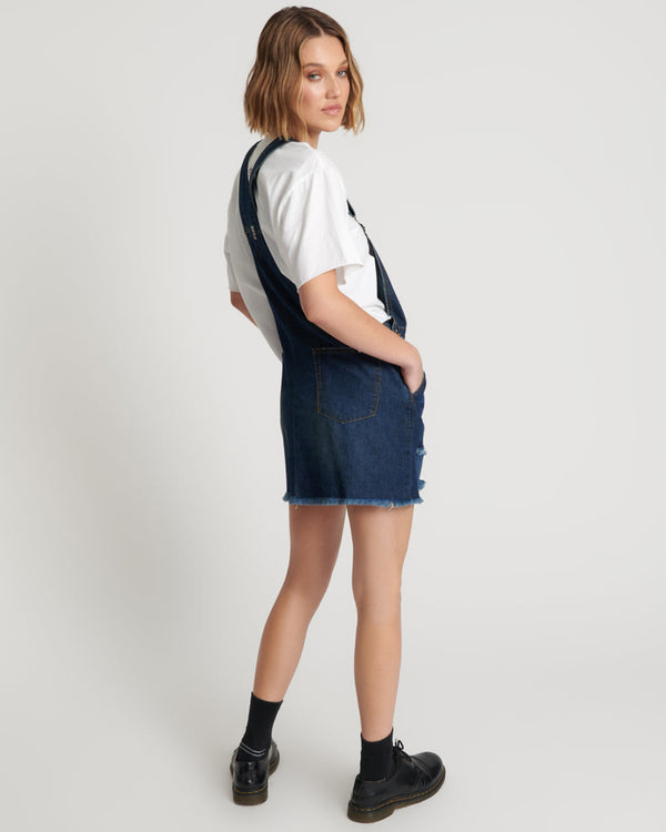 One Teaspoon Stanton St Denim Mini Pini Dress - Royal Blue