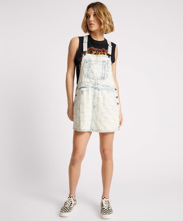 one teaspoon Stanton St Denim Mini Pini Dress - White Check