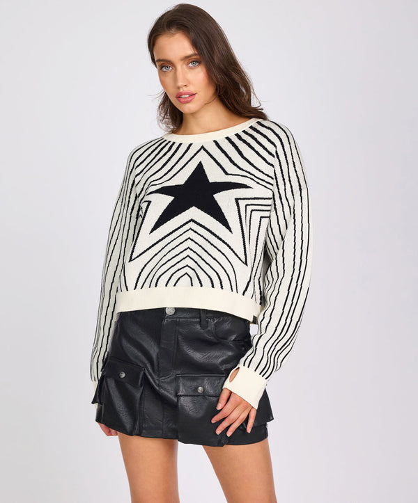 one teaspoon Star Gazing Knitted Sweater - Mono Print