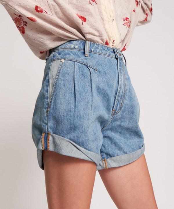 One Teaspoon Streetwalkers High Waist 80s Fit Denim Shorts - Venice Blue