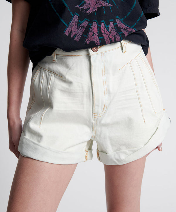 One Teaspoon Streetwalkers High Waist 80S Fit Denim Shorts - Xanthe Light Blue