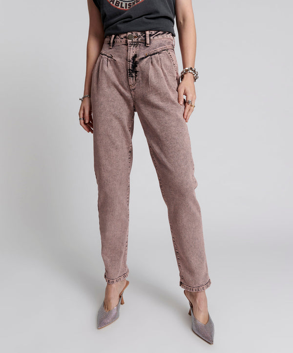 One Teaspoon Streetwalkers High Waist Straight Leg Trouser Denim Jeans - Night Haze