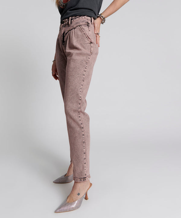 One Teaspoon Streetwalkers High Waist Straight Leg Trouser Denim Jeans - Night Haze