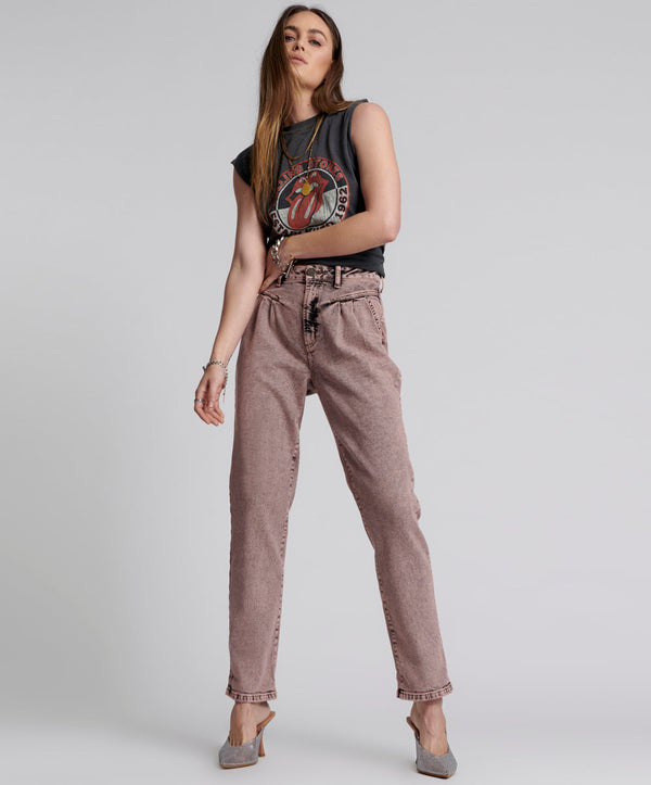 one teaspoon Streetwalkers High Waist Straight Leg Trouser Denim Jeans - Night Haze