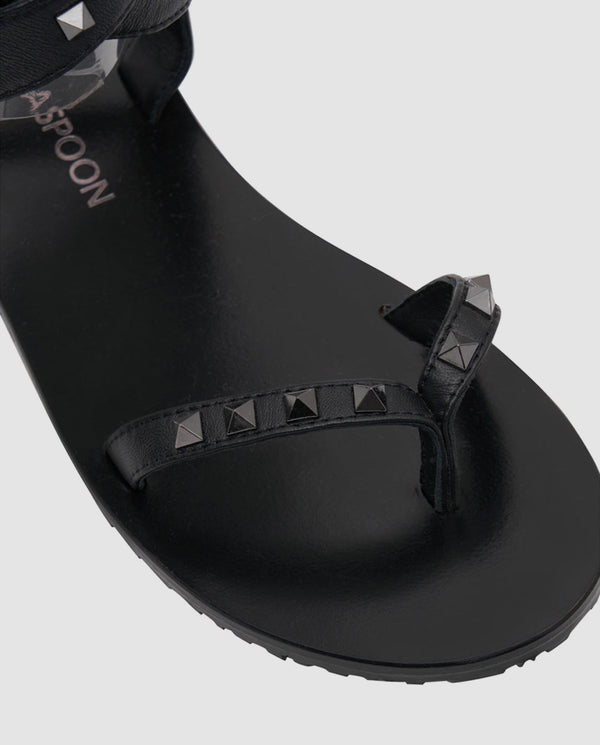 One Teaspoon Studded Liza Wrap Around Sandals - Black
