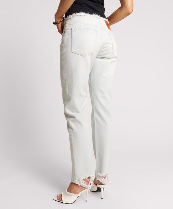 One Teaspoon Truckers Low Waist Straight Leg Denim Jeans - Le Surf