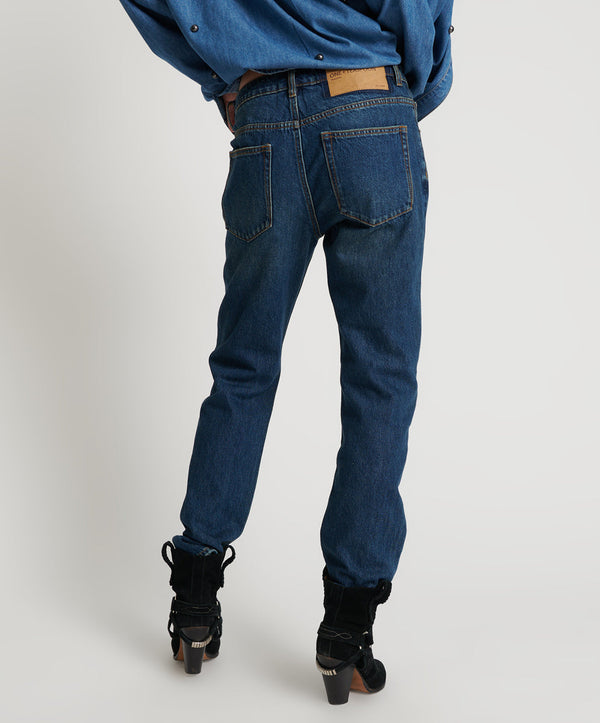 One Teaspoon Truckers Mid Waist Straight Leg Denim Jeans - Royal Blue