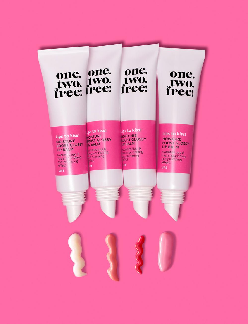 one.two.free Moisture Boost Glossy Lip Balm