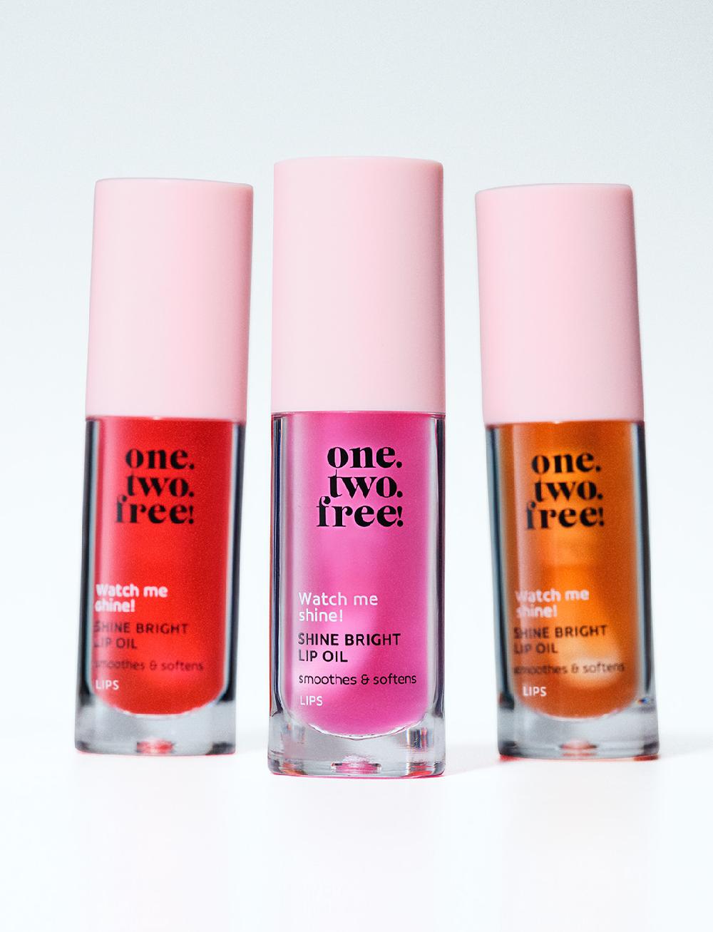 one.two.free Shine Bright Lip Oil – Iconic Pink