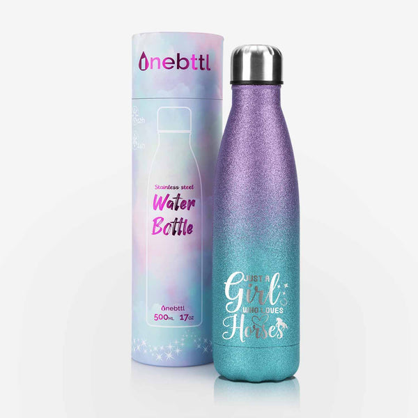Onebttl Horse Water Bottle With Initial