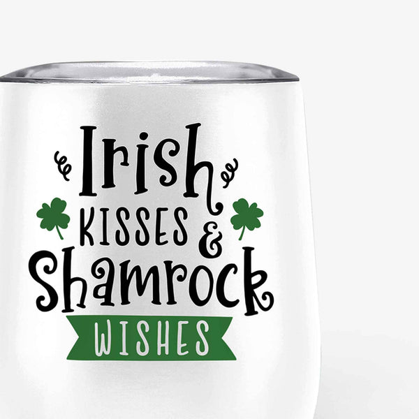 Onebttl Irish Tumbler - Irish Kisses Shamrock Wishes