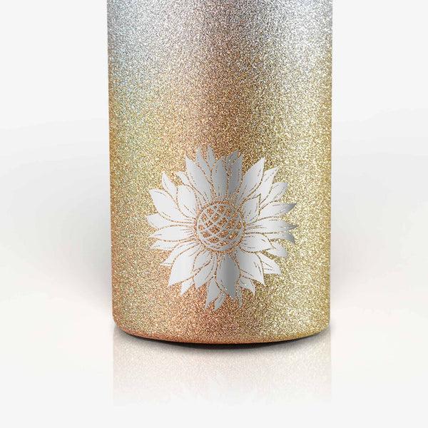 Onebttl Sunflower Skinny Glitter Tumbler