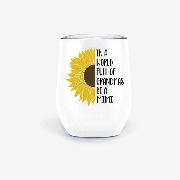 onebttl Sunflower Wine Tumbler for Grandma
