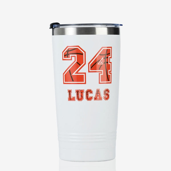 onebttl Personalized Basketball Gifts - Customize Name and Number of Player on Stainless Steel Tumbler