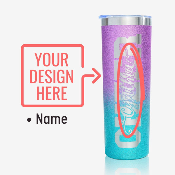 Onebttl Personalized Cheerleader Gifts - Customized Name On Stainless Steel Tumbler For Cheerleaders