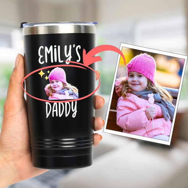 Onebttl Stainless Steel Tumbler With Personalized Photos And Names Of Children For Parents And Families - Customized Child's Portraits