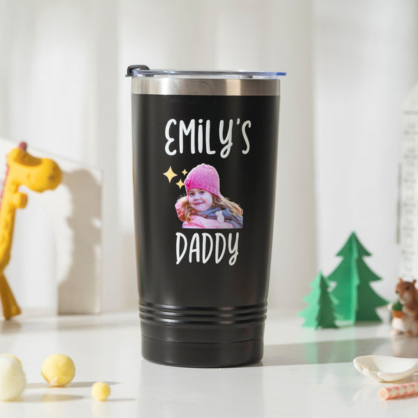 Onebttl Stainless Steel Tumbler With Personalized Photos And Names Of Children For Parents And Families - Customized Child's Portraits