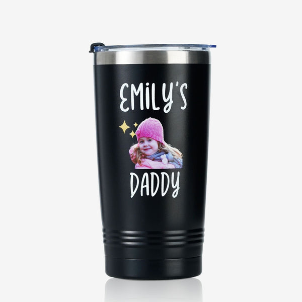 onebttl Stainless Steel Tumbler with Personalized Photos and Names of Children for Parents and Families - Customized Child's Portraits