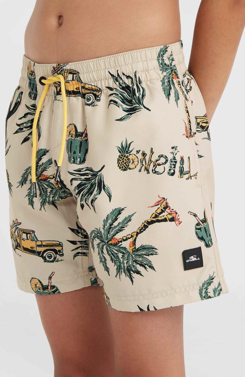 Oneill Kids Mix And Match Cali Print 13'' Swim Shorts | Beige