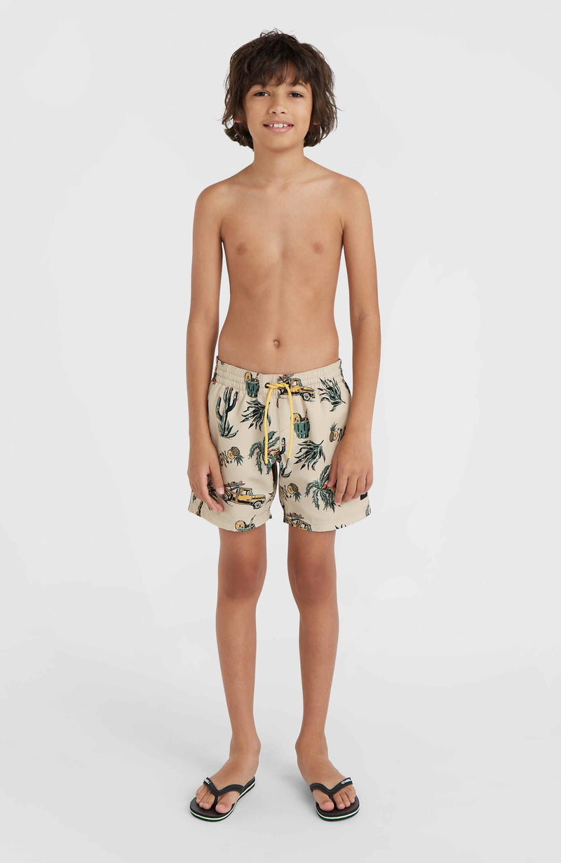 Oneill Kids Mix And Match Cali Print 13'' Swim Shorts | Beige