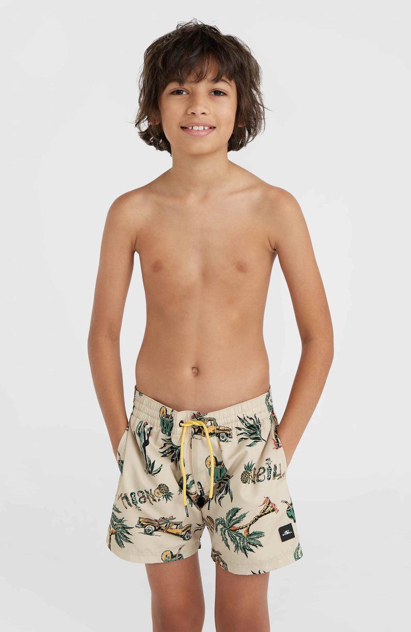 oneill Kids Mix and Match Cali Print 13'' Swim Shorts | Beige