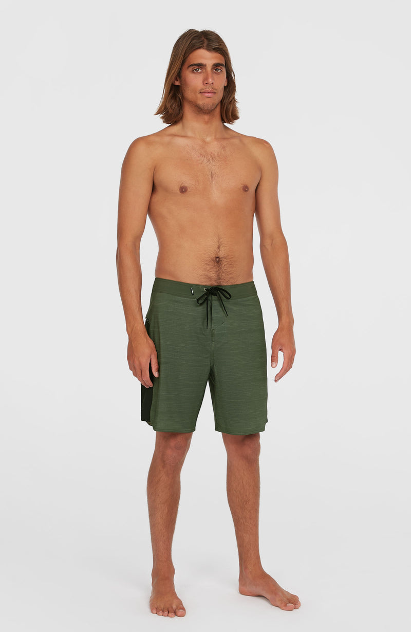 Oneill Men Hyperfreak Tech Panel 19'' Boardshorts | Green Mix
