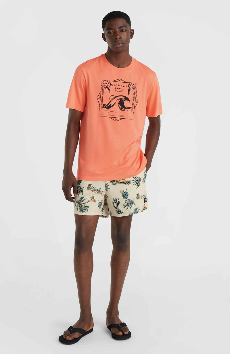 Oneill Men Mix And Match Cali Print 15'' Swim Shorts | Beige