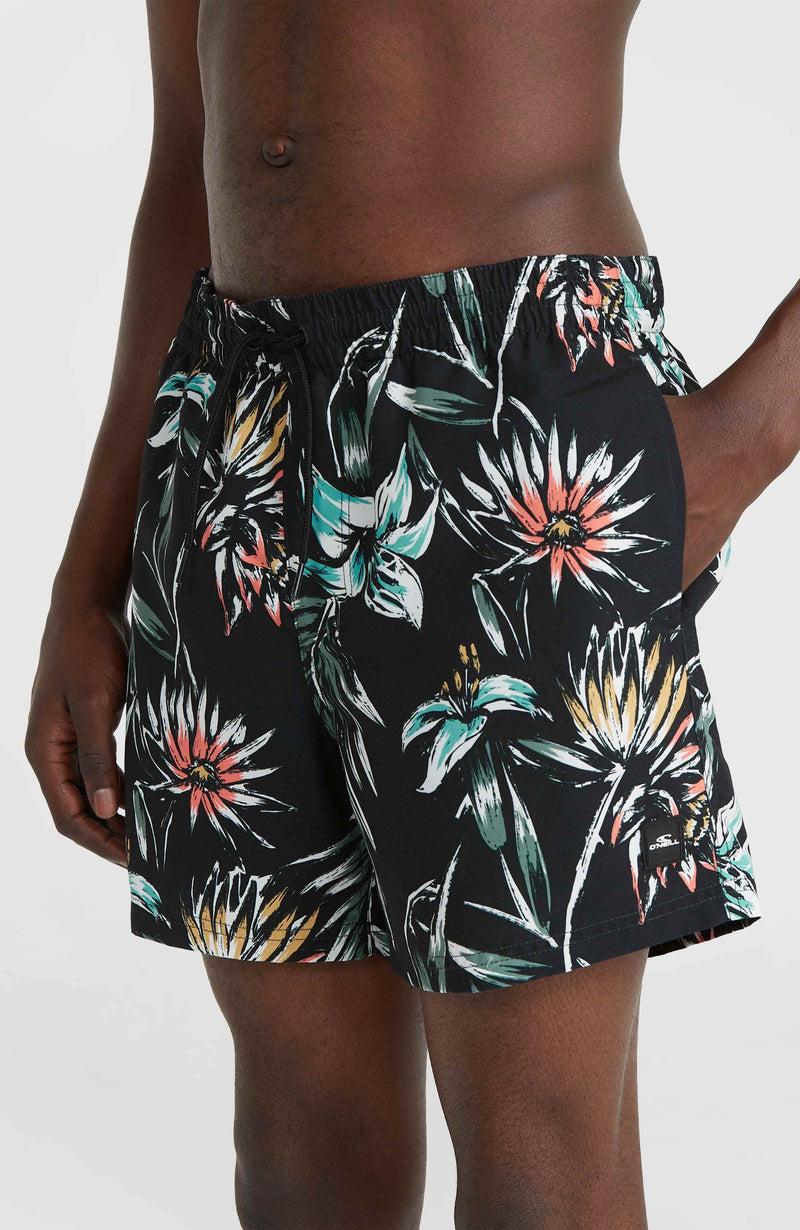 Oneill Men Mix And Match Cali Print 15'' Swim Shorts | Black