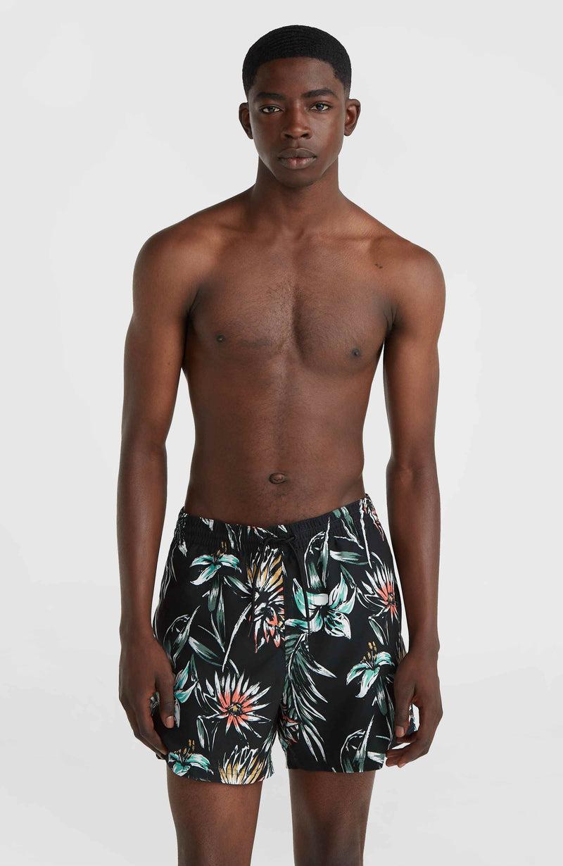 oneill Men Mix and Match Cali Print 15'' Swim Shorts | Black