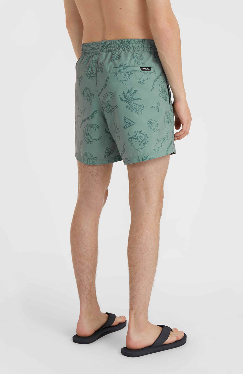 Oneill Men Mix And Match Cali Print 15'' Swim Shorts | Green