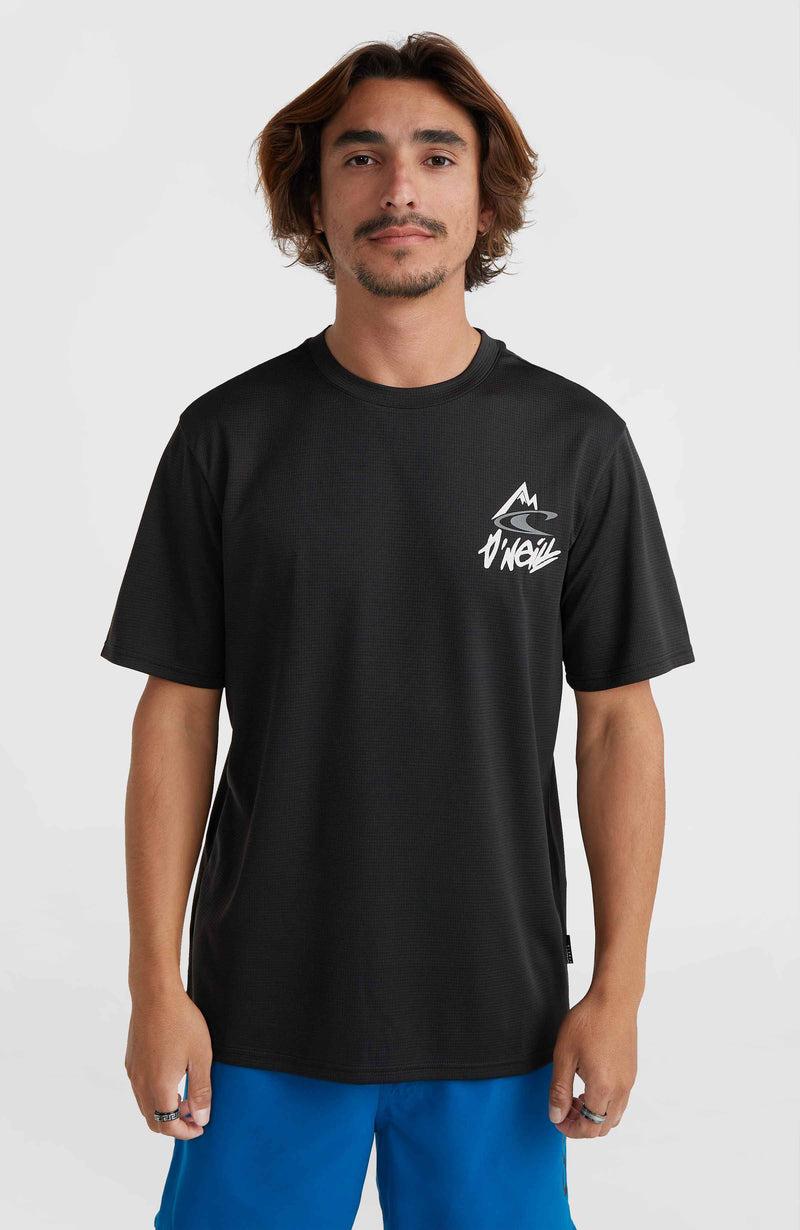 oneill Men O’Neill Hybrid Logo Polygiene T-Shirt | Black
