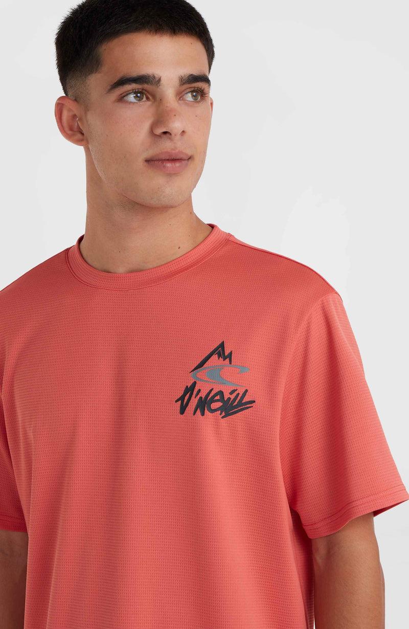 Oneill Men O’Neill Hybrid Logo Polygiene T-Shirt | Red