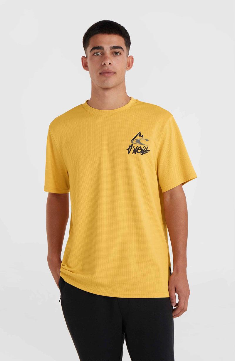 oneill Men O’Neill Hybrid Logo Polygiene T-Shirt | Yellow
