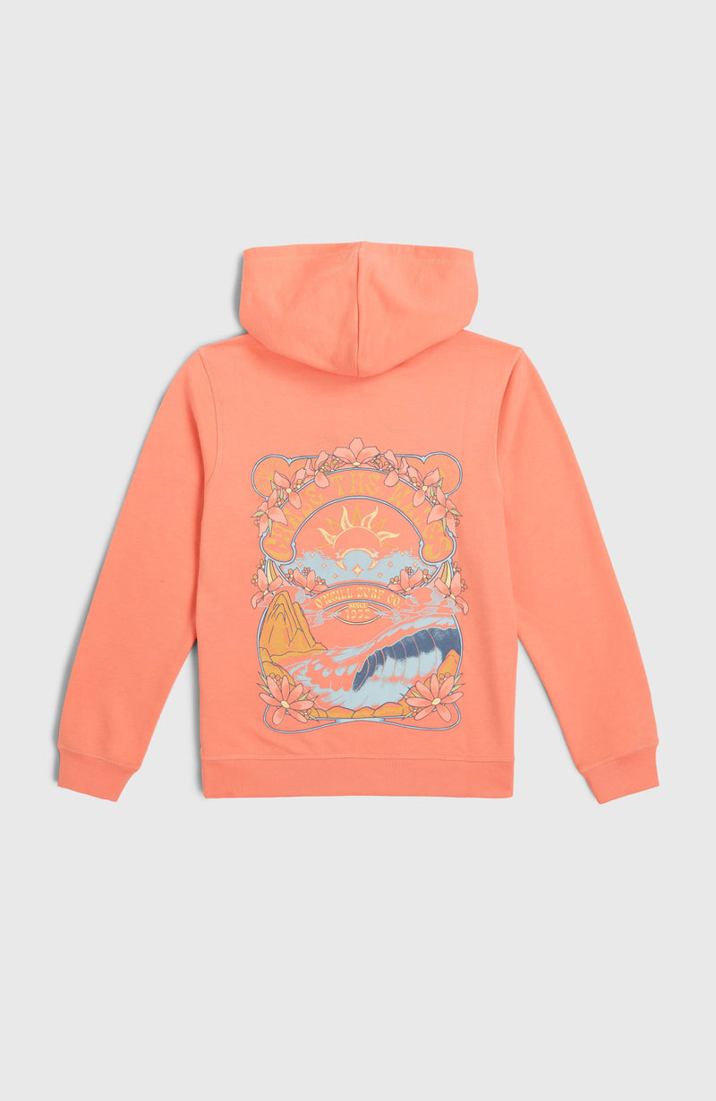 Oneill Kids Back Print Hoodie | Pink