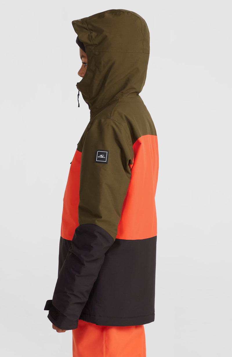 Oneill Kids Carbonite Snow Jacket | Green Mix
