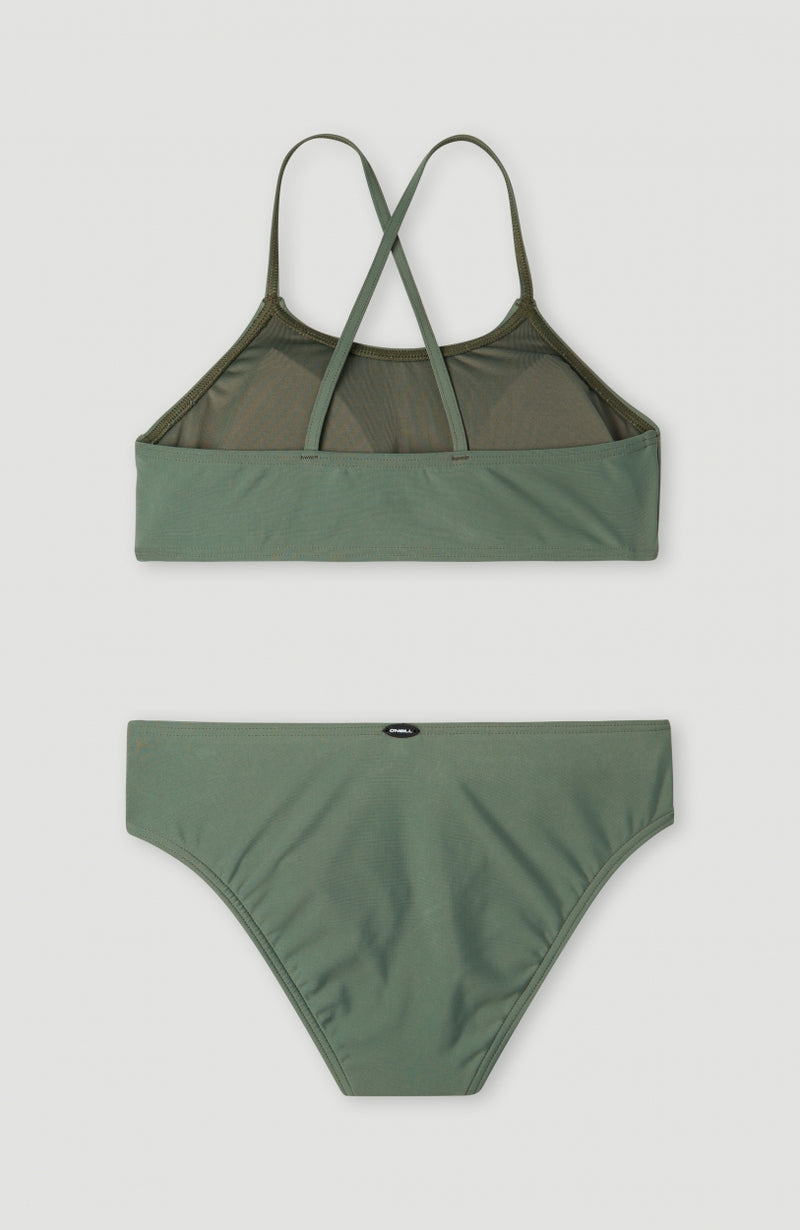 Oneill Kids Essentials Bralette Bikini Set | Green