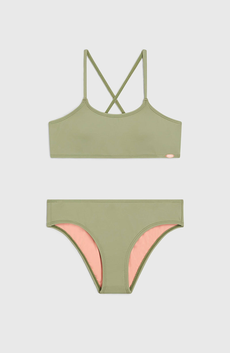 Oneill Kids Essentials Bralette Bikini Set | Green