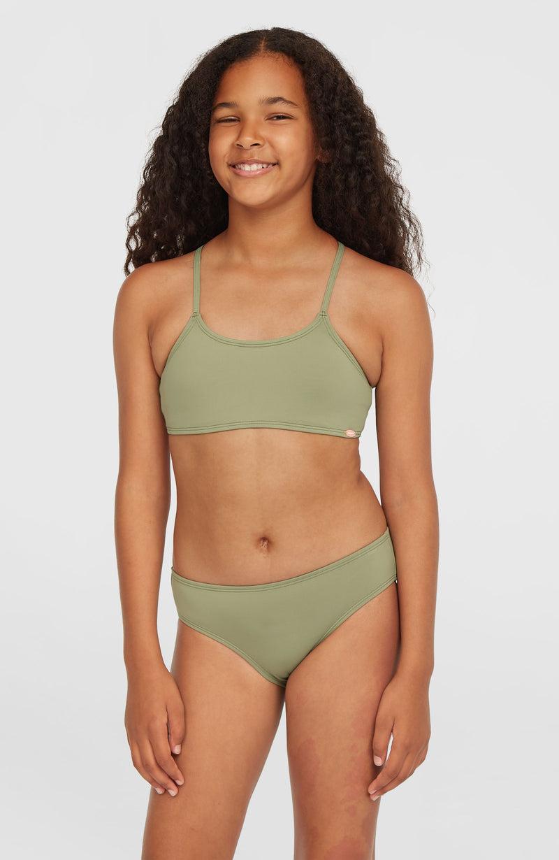 oneill Kids Essentials Bralette Bikini Set | Green