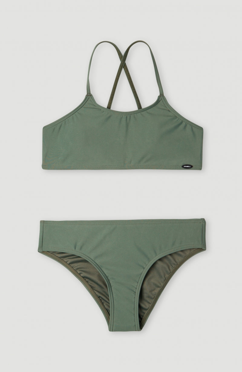 oneill Kids Essentials Bralette Bikini Set | Green