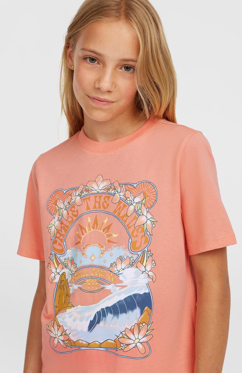 Oneill Kids Front Graphic T-Shirt | Pink