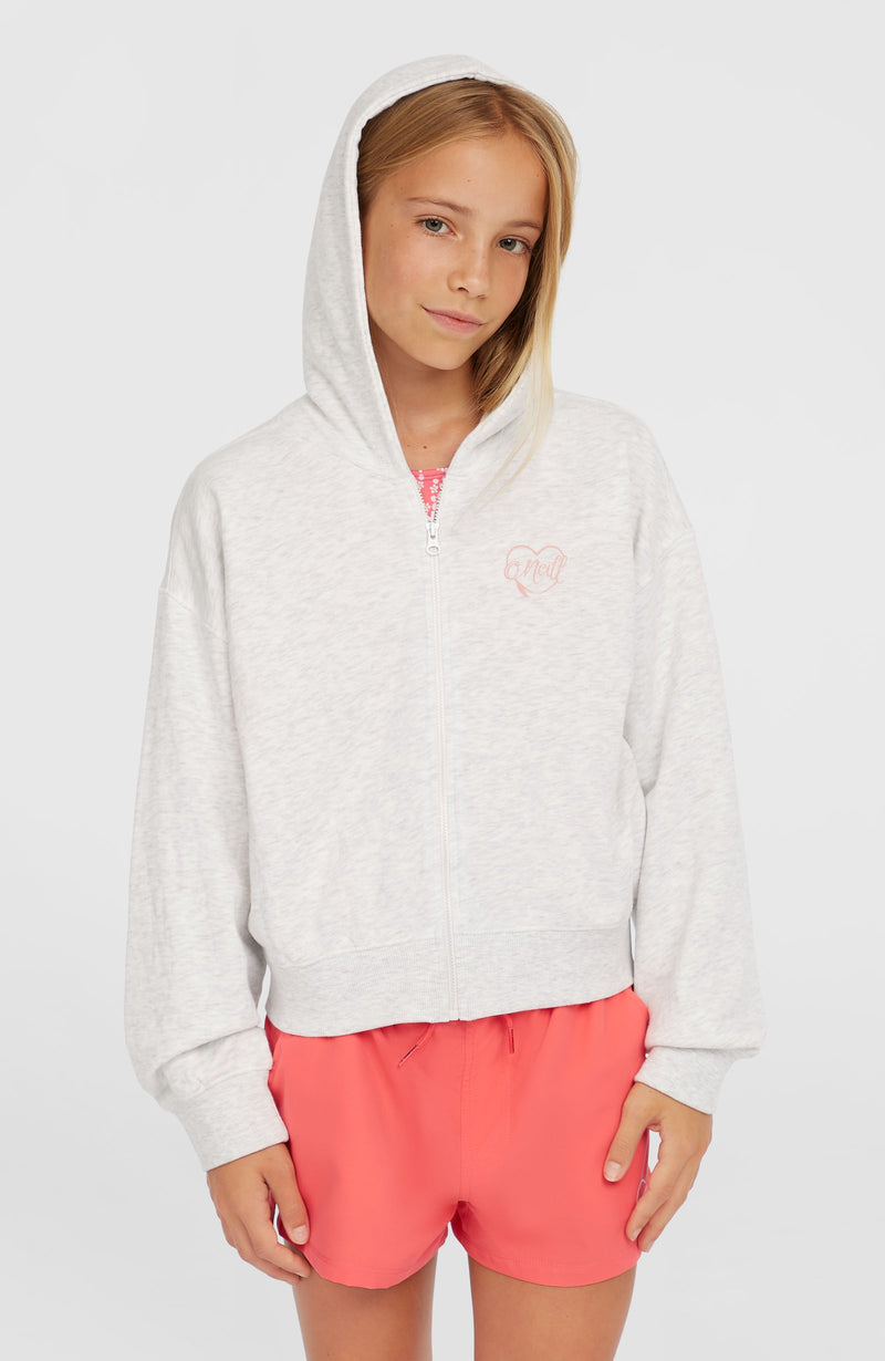 oneill Kids Script Falf-Zip Hoodie | White