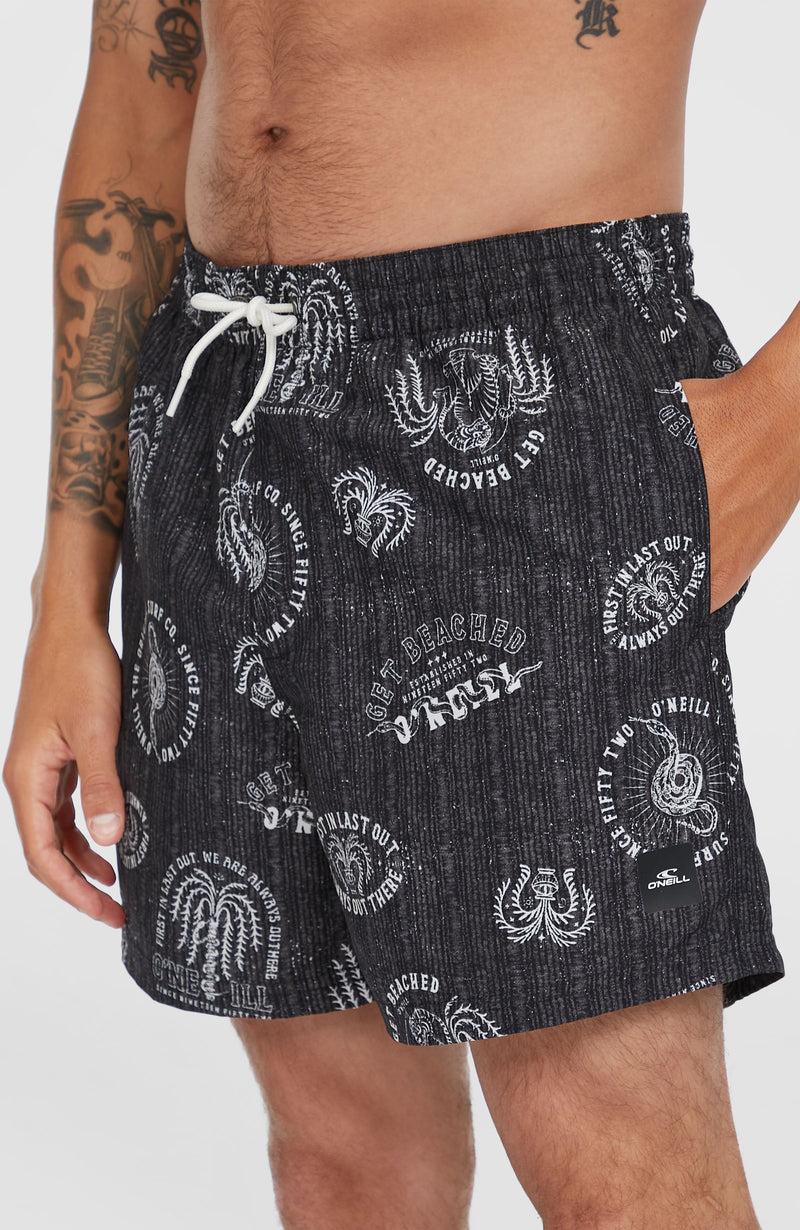 Oneill Men Cali Print 15'' Swim Shorts | Black