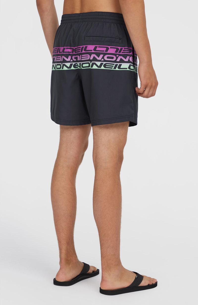 Oneill Men Cali Stripe 16'' Swim Shorts | Black