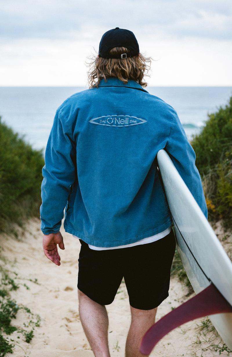 Oneill Men Cord Coach Jacket | Blue