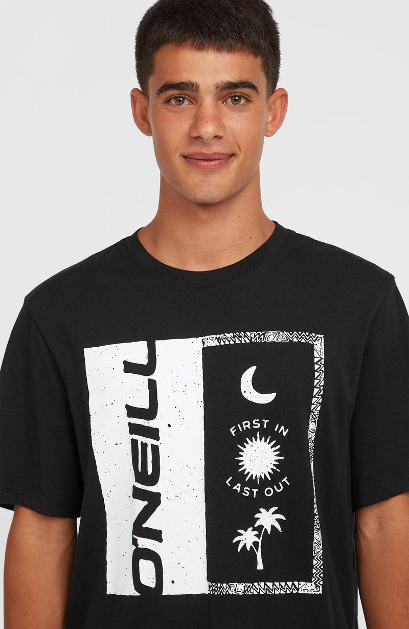 Oneill Men Front Print T-Shirt | Black