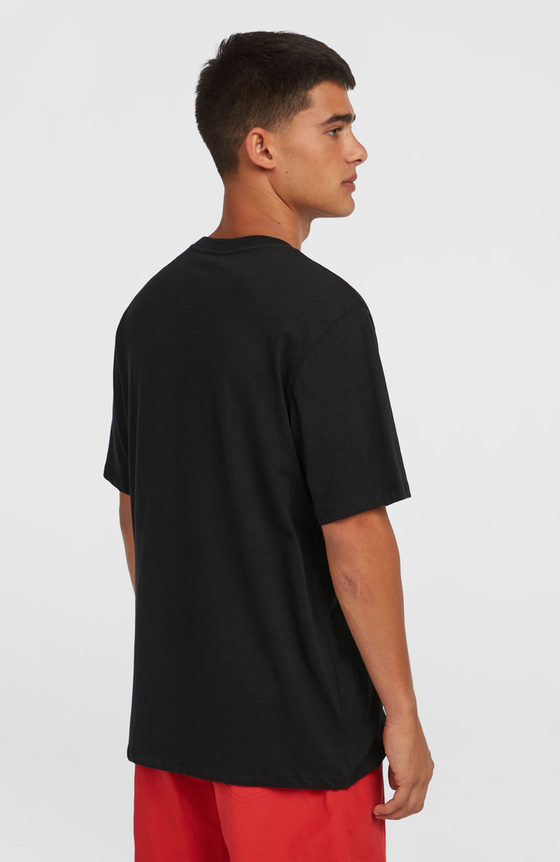 Oneill Men Front Print T-Shirt | Black