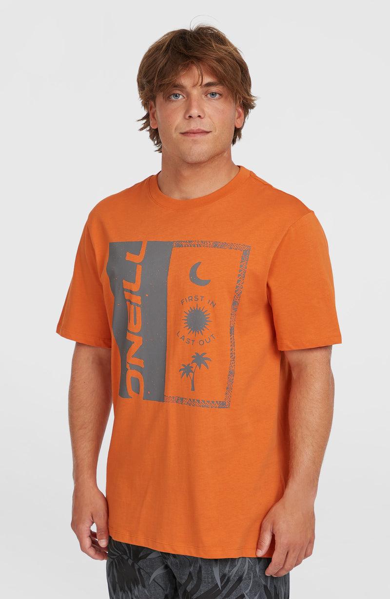 oneill Men Front Print T-Shirt | Orange
