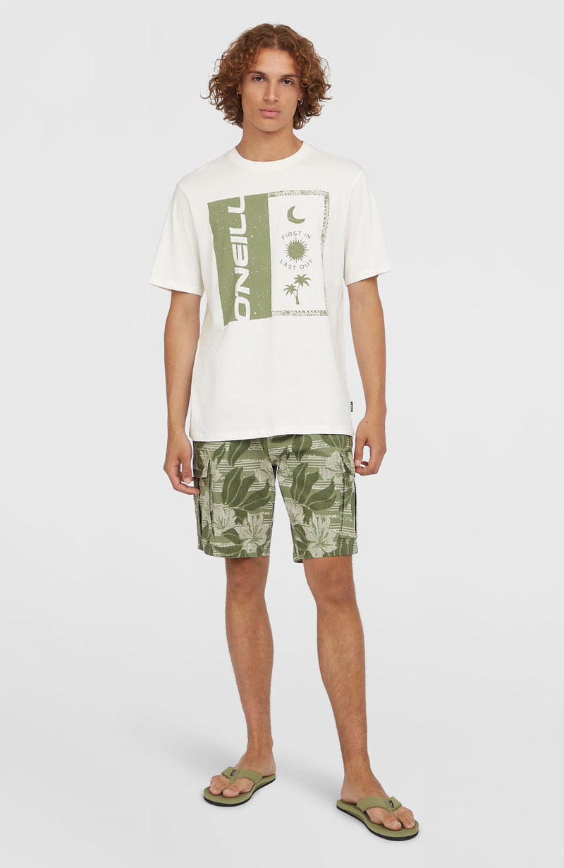 Oneill Men Front Print T-Shirt | White