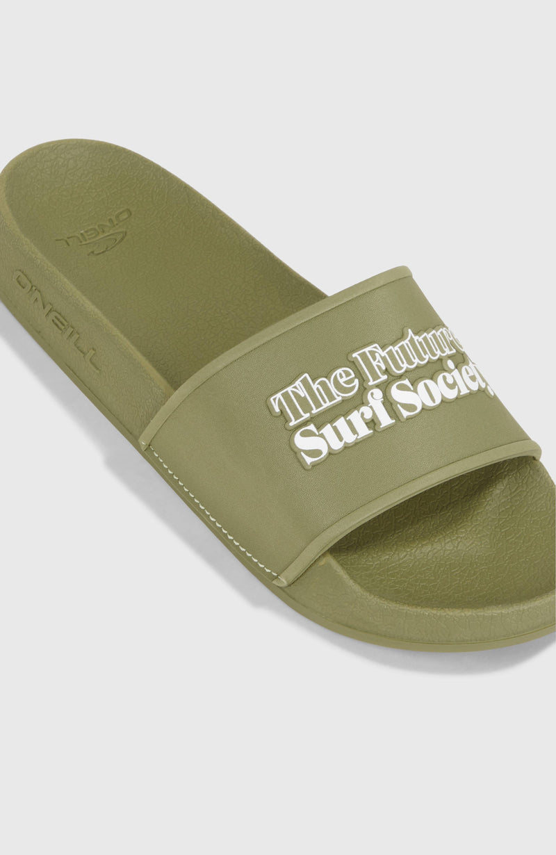Oneill Men Future Surf Society Unisex Slides | Green