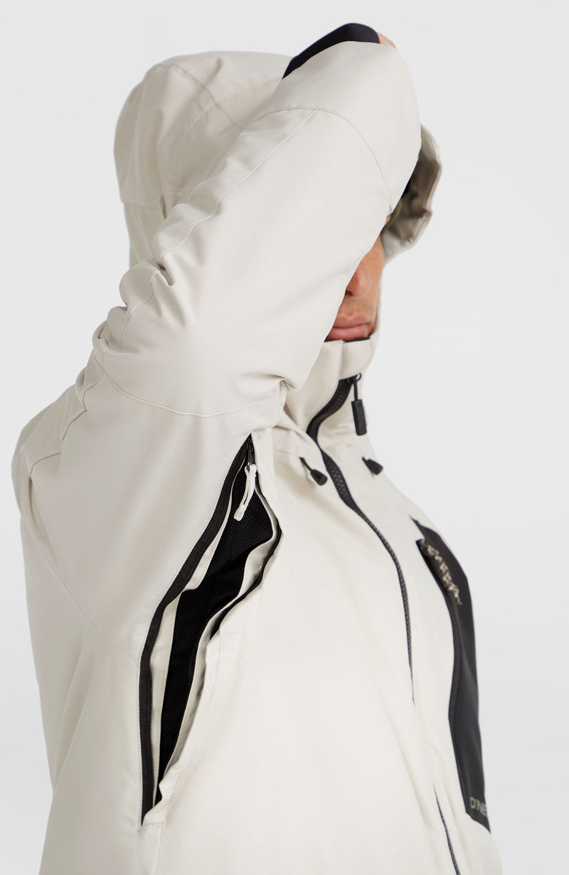 Oneill Men Hammer Block Snow Jacket | Beige Mix